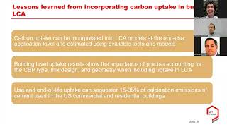 Webinar: Carbon Uptake of Cement and Concrete Construction: From Single Element to National Level