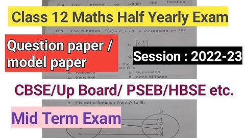 class12 maths half yearly question paper 2022-23,half yearly exam class12th maths paper,class12maths