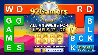 Word Blocks Level 13 To 20 Solution! 🧠 Hidden Tricks #92GAMERS #gaming #wordpuzzle #puzzlechallenge screenshot 4
