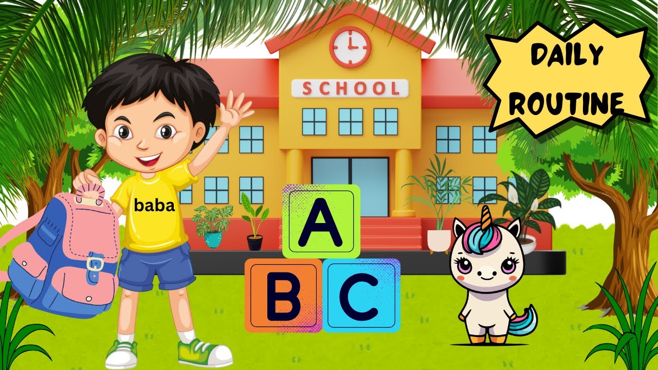 My Daily Routine Rhyme | Learn Good Habits for Kids | Pillu Rhymes ...