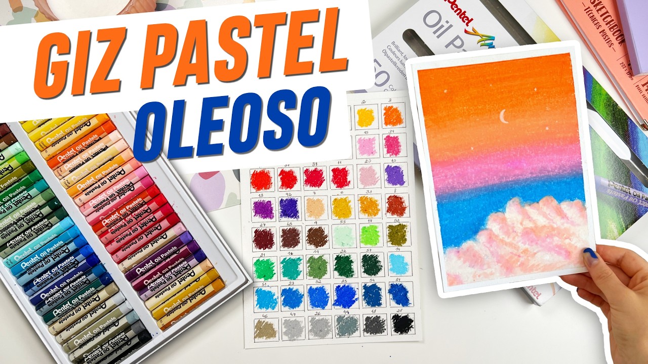 USANDO GIZ PASTEL OLEOSO PELA PRIMEIRA VEZ! | Pamela Debortoli