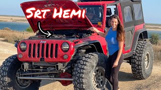 First Drive In Our 6.4 Hemi Swap Jeep Wrangler!!