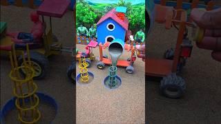 😱 Amazing Mini Tractor Making Cement Pillar | DIY Real Working Construction Machine 🚜 #shorts