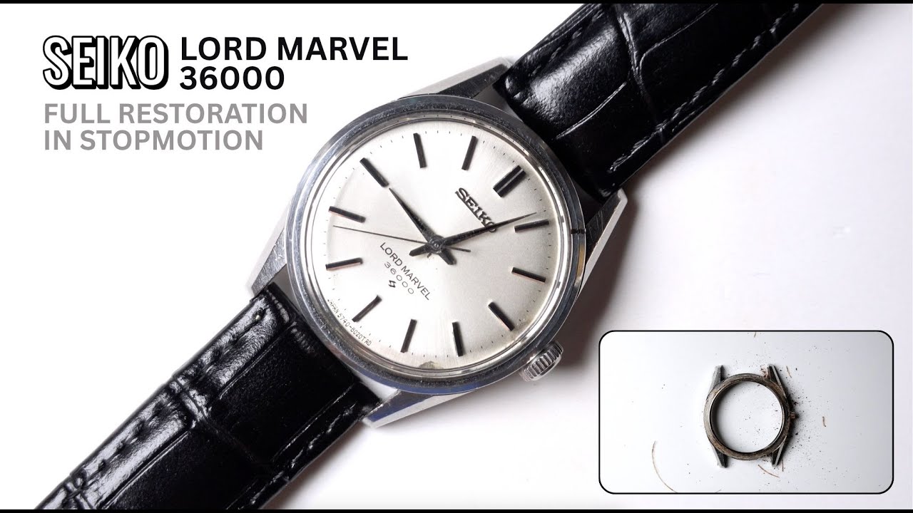 SEIKO Lord Matic 36000 (5740-8000) full restoration in stop motion 