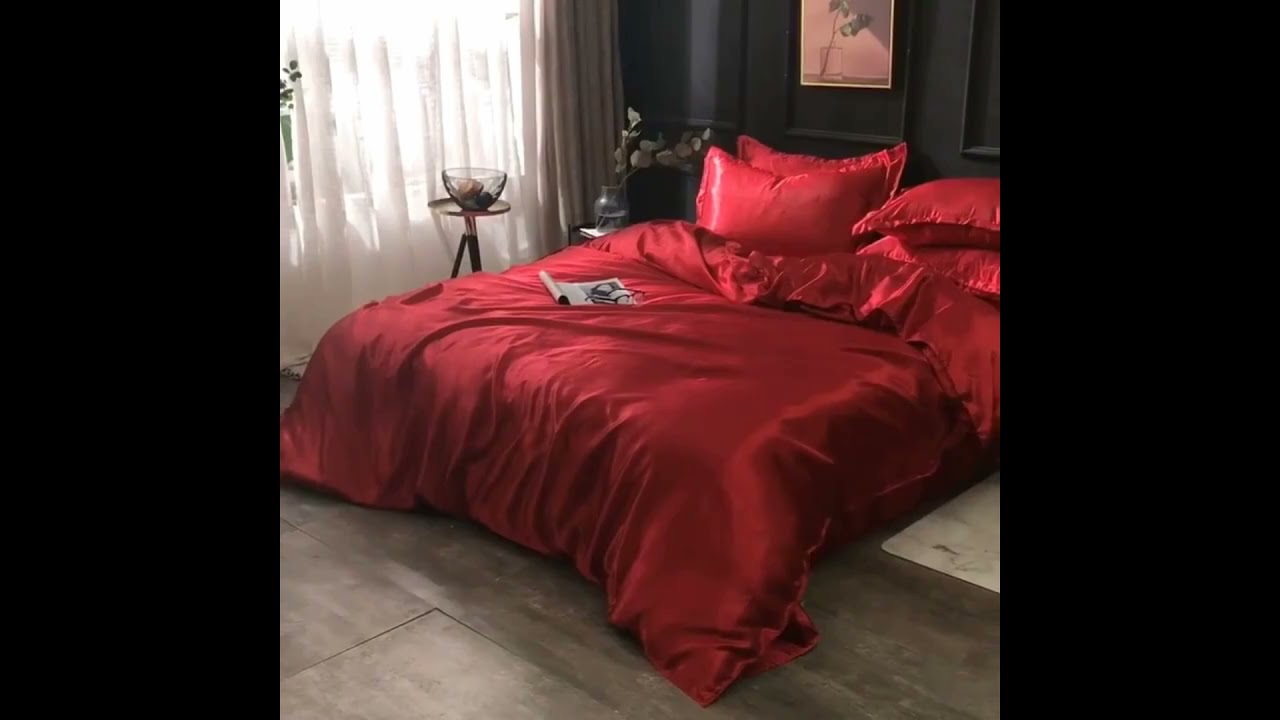 Red Silk Sheets Red Silk Bed Sheet Sets - PandaSilk.com