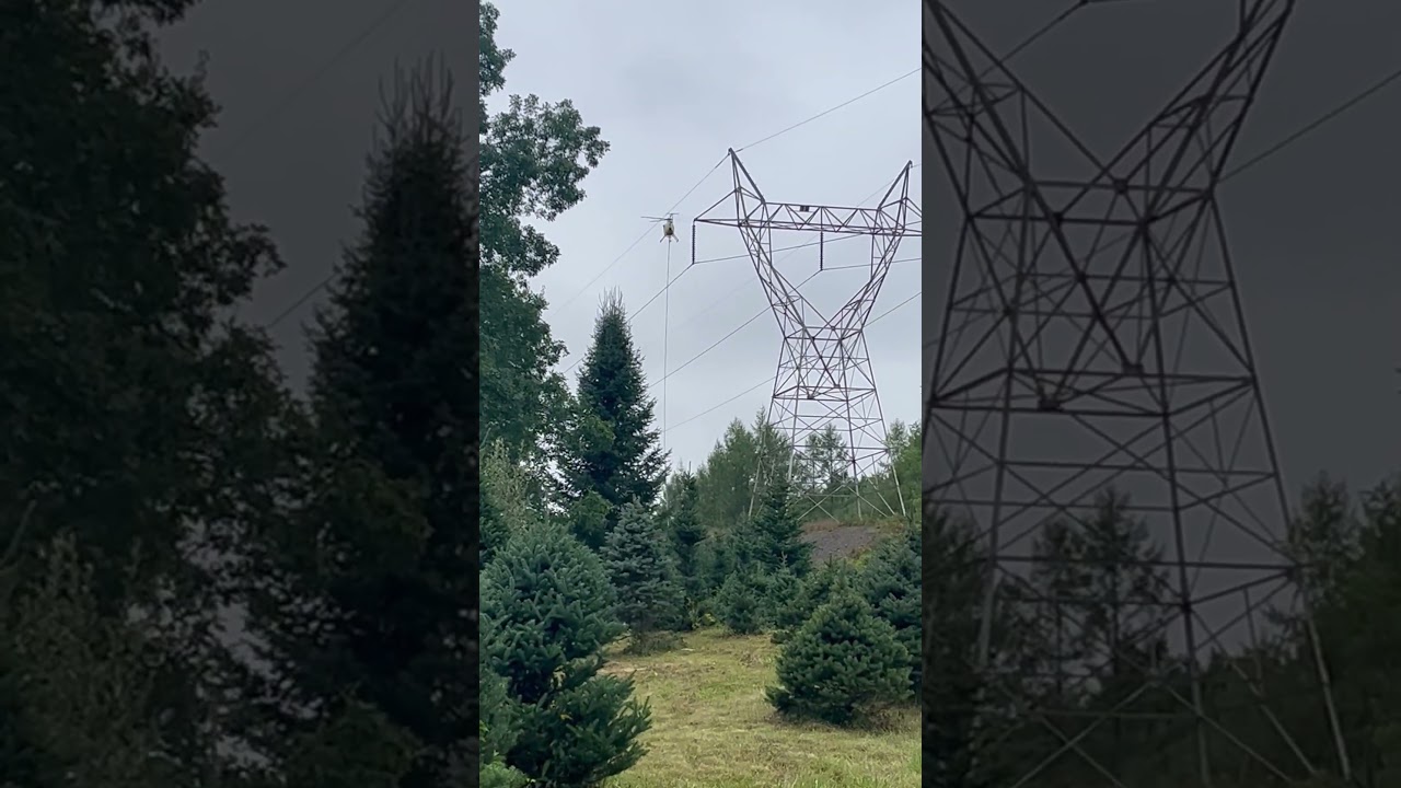 Troy Hawk Run PA First Energy’s vegetation program  aerial saw trimming trees around power lines
