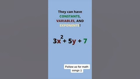 what is a POLYNOMIAL???