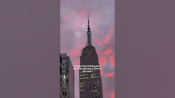 The Empire State Building gets struck by lightning