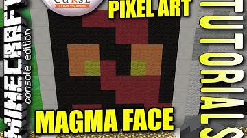 Minecraft PS4 - MAGMA FACE PIXEL ART - How To - Tutorial ( PS3 / XBOX )