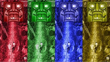 Temple Run 2 Spooky Ridge Red Vs Green Vs Blue Vs Yellow - Color Animation Gameplay - Endless Run