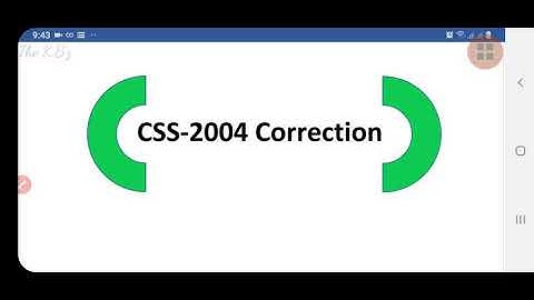 #CSS #PMS #pastpapers_corrections CSS-2004 Corrections