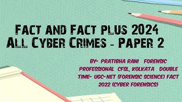 #fact& Fact plus 2024| All Cyber Crimes Covered | Pratibha Rani