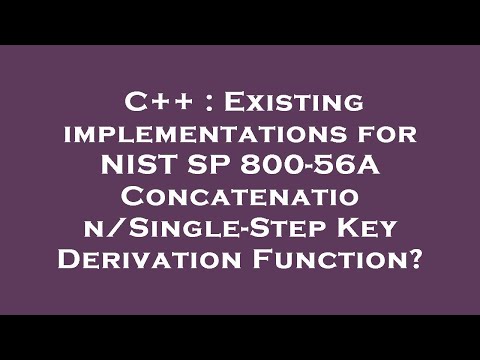C++ : Existing implementations for NIST SP 800-56A Concatenation/Single-Step Key Derivation Function