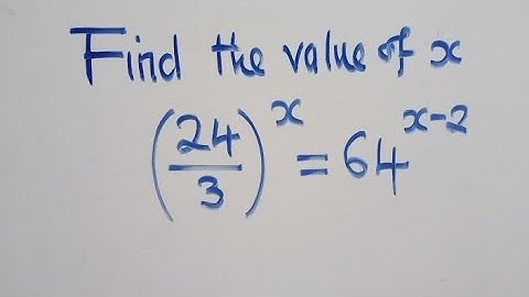Find the value of x || Exponential equation||