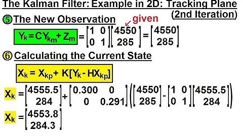 Special Topics - The Kalman Filter (37 of 55) 5, 6 of Second  Iteration - Tracking Airplane