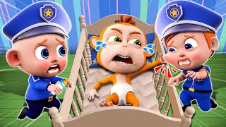 Baby police Song 👮 | Take Care Of Baby monkey 🐒🍼 | New✨ More Nursery Rhymes & Baby Songs