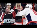 Capitals alex ovechkin knocks out hurricanes andrei svechnikov in game 3  nbc sports