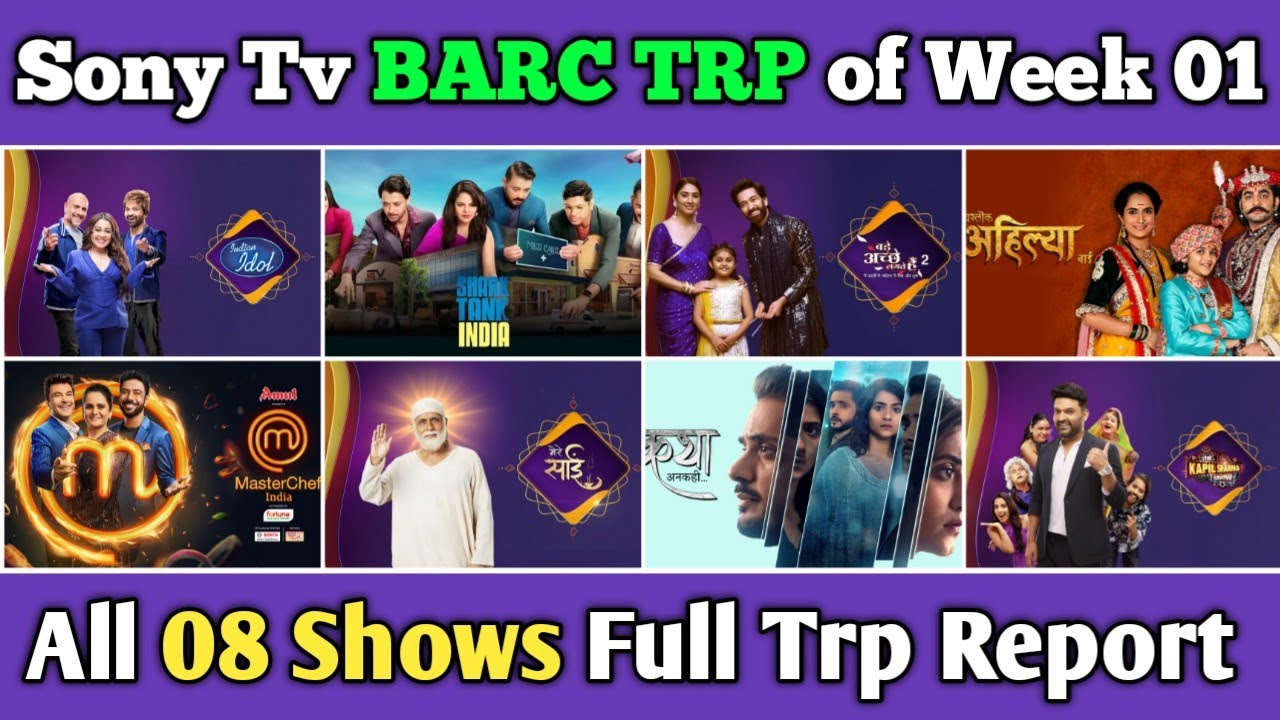 Sony Tv BARC TRP Report of Week 01 08 Shows Full Trp of this Week
