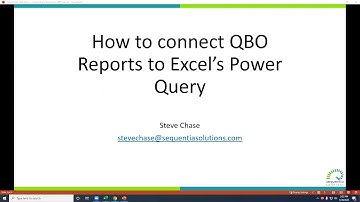 How to sync QBO reports to Excel
