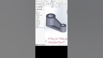 Tip 10: "Rib on Circular face:"#solidworks  #mechanical  #cad  #tipsandtricks #howto #trendingshorts