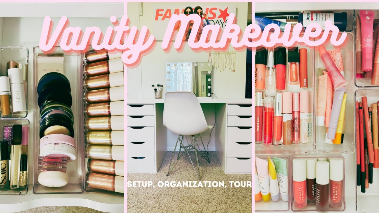 VANITY MAKEOVER! ( setup, organizing, tour!)