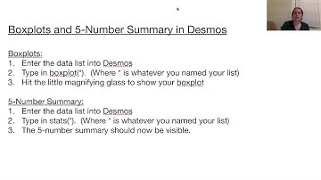 Module 6: 5-Number Summary and Boxplots in Desmos
