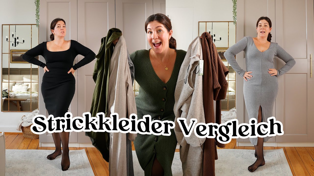 Strickkleider im Vergleich | Wir suchen das PERFEKTE STRICKKLEID für Herbst & Winter | Try on Haul