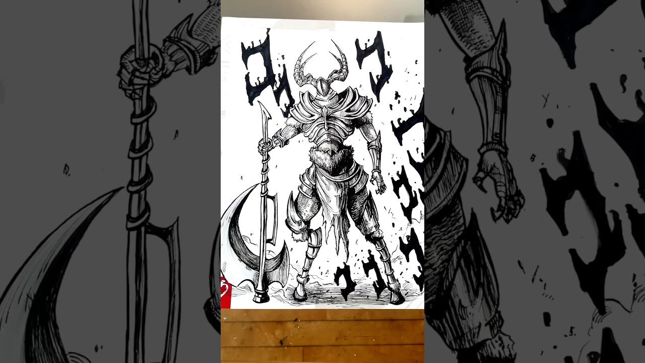 Drawing a Manga Page: Dark Fantasy Armor Design 