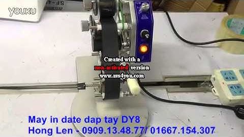 Máy in date dập tay DY8, máy đóng date trên bao bì, tem nhãn giấy decal, máy in hạn sử dụng
