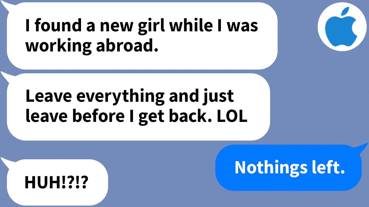 【Яблоко】«У меня новая девушка, так что убирайся из дома!»... Он вернулся и ничего не нашел!