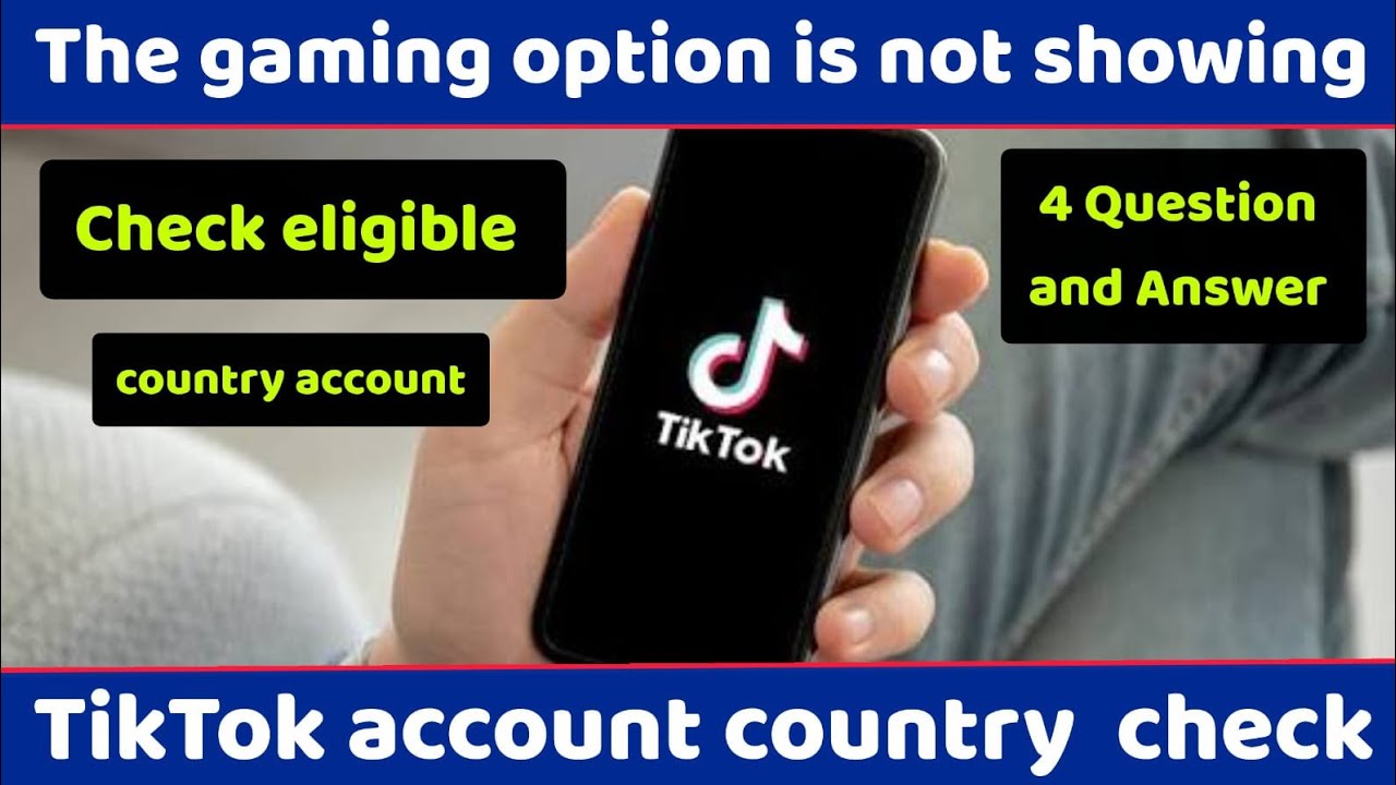 The gaming option in not showing || TikTok account county check || check eligible county account || 
