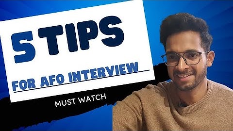 Tips voor het AFO-interview (absoluut de moeite waard om te bekijken) #afocutoff #interview
