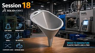 Plastic Funnel Design in SolidWorks - Session 18