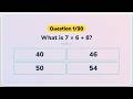 20 Basic Math Problems – Grades 4 to 8 Only!