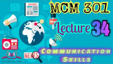 MCM 301 Lecture 34 Short VU Lectures