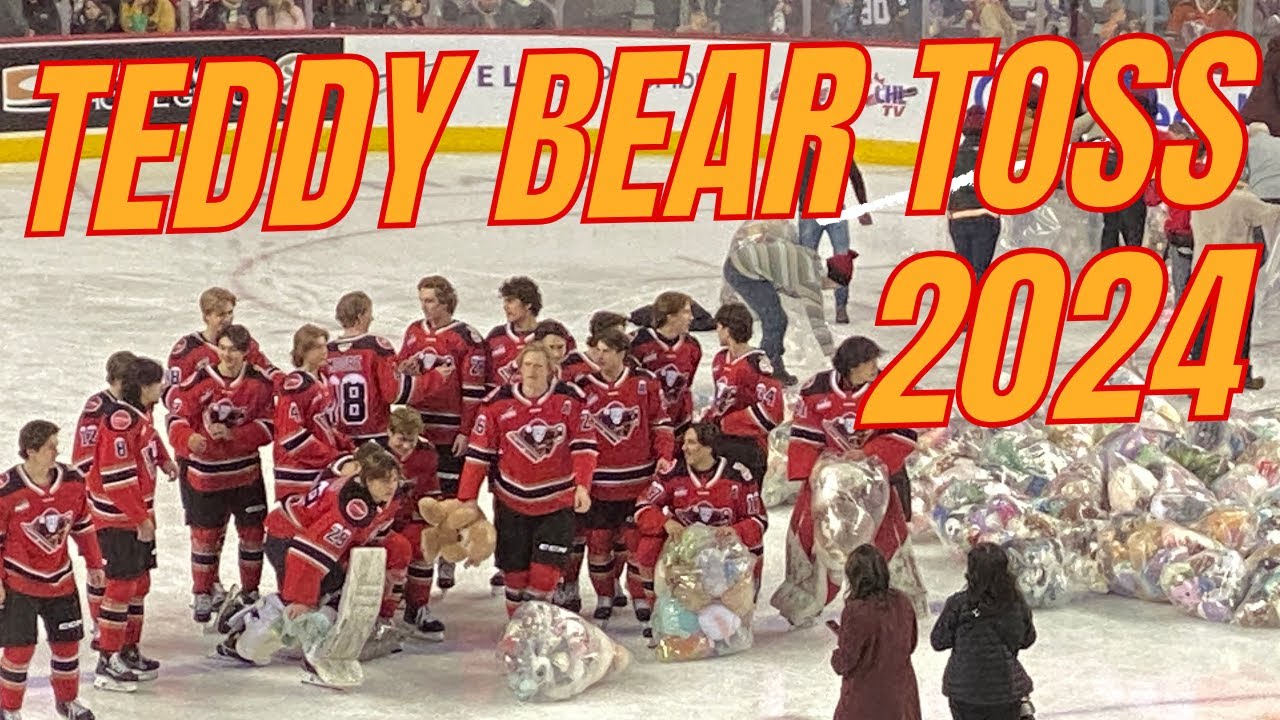 The 2024 Teddy Bear Toss Goal at the Calgary Hitmen Hockey Game from