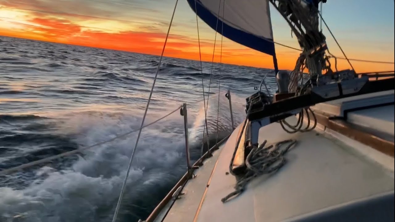 Sailing after dark in Charlotte Harbor