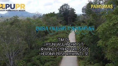 PAMSIMAS DESA OLUNG HANANGAN..!!!