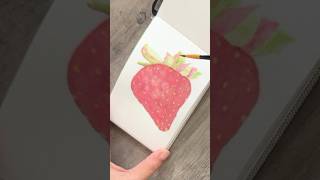 Strawberry Watercolor Painting 🍓 Relaxing Art Tutorial
