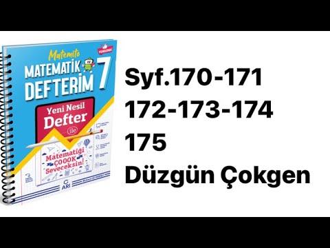 7.SINIF MATEMİTO S.170-171-172-173-174-175 DÜZGÜN ÇOKGENLER