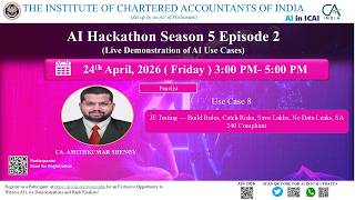 AI Hackathon S5 E2 UC8–JE Testing –CA. AMITHKUMAR SHENOY
