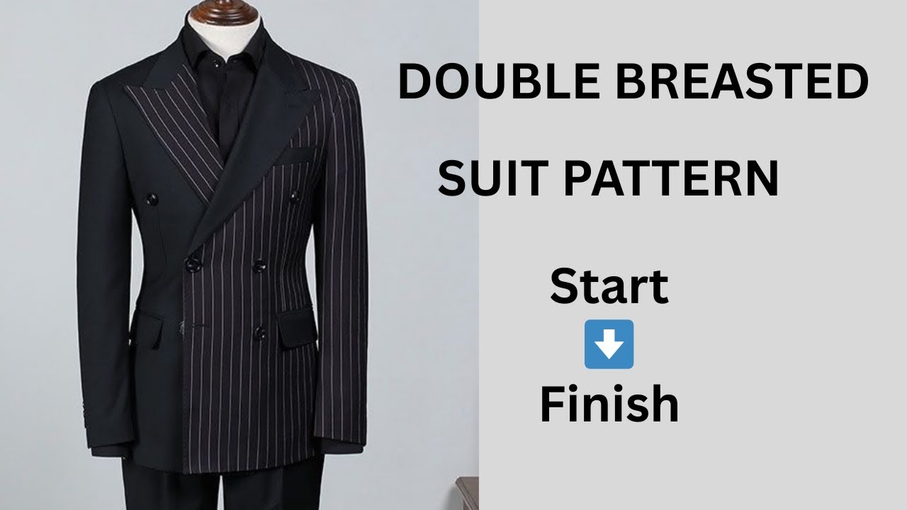 DOUBLE BREASTED SUIT PATTERN DRAFTING// this is a complete guide that will step up your game.
