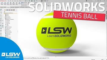 How to Model a Tennis Ball in SOLIDWORKS + Import & Project a Logo! 🎾
