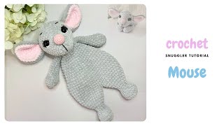 Crochet MOUSE lovey/snuggler/DIY crochet toys for baby/FREE tutorial