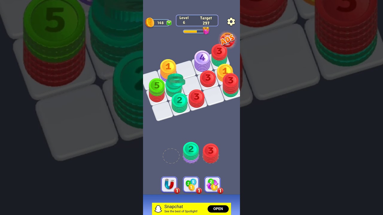 coin stack puzzle level 6 walkthrough solution