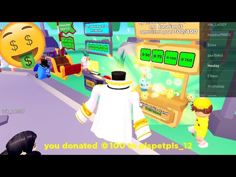 I Donated Tons Of ROBUX in Pls Donate..