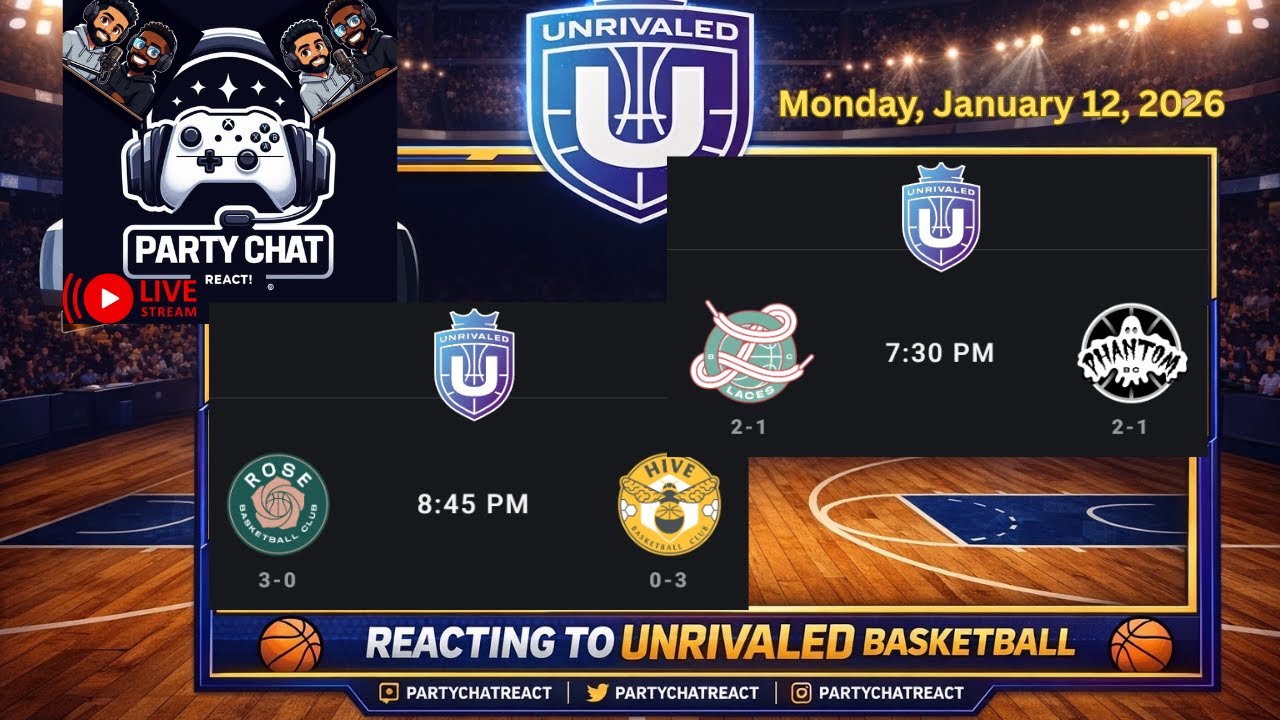 Unrivaled B-Ball Club Live Reactions! - Laces vs. Phantom & Rose vs. Hive (Fri. Jan. 15, 2026)