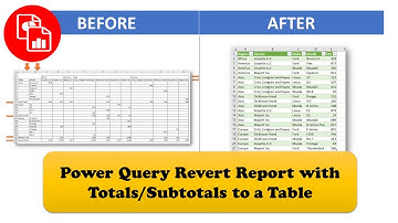 Revert a Report with Multiple Header and Total Fields to Proper Table