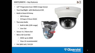 3S 2 0 Megapixel Network IP Security Cameras   N9073 and N9074