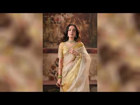 Satin Silk Engagement Saree in Beige and Brown with Embroidered Work - 2071440